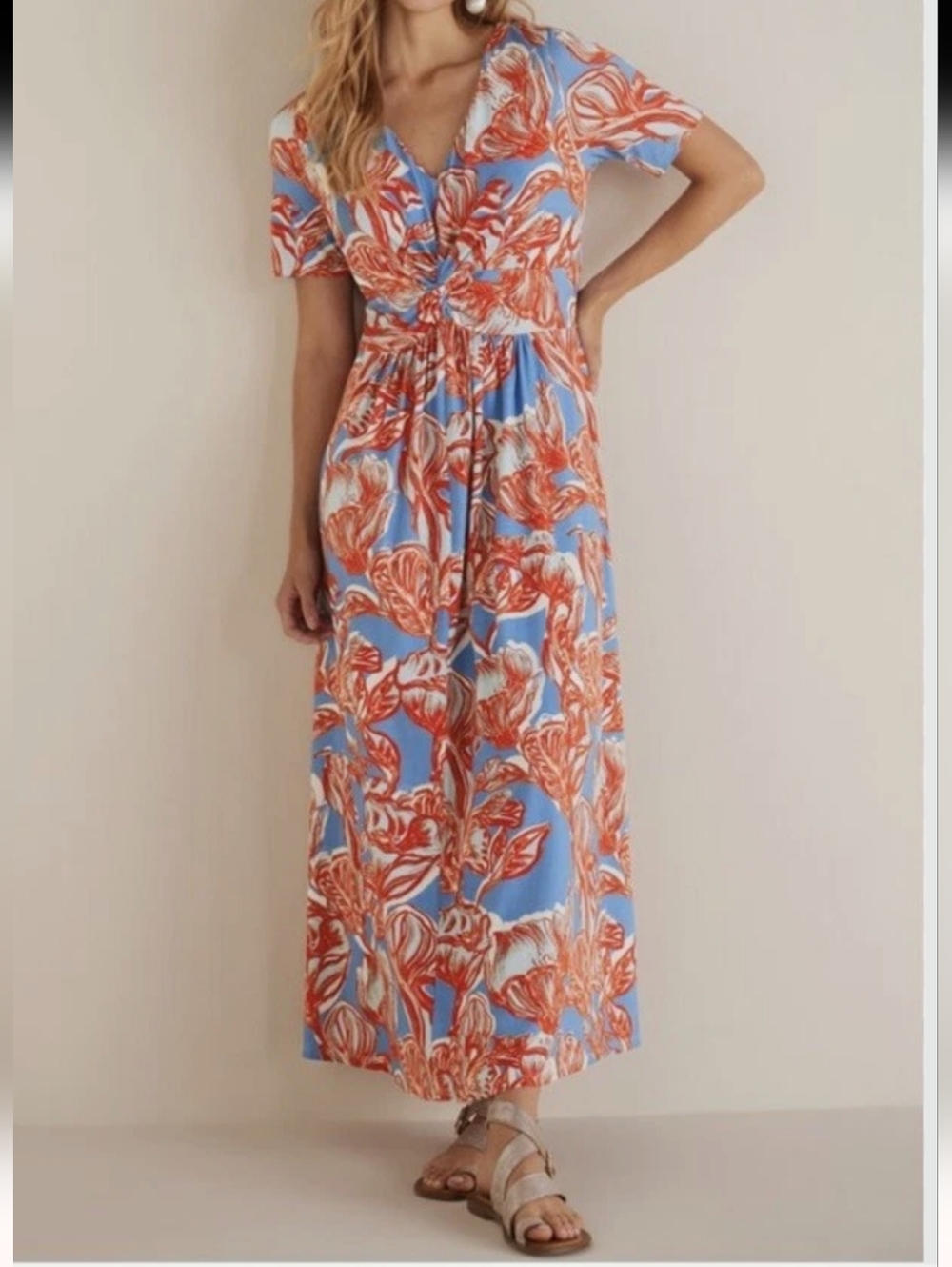 Soft Surroundings Spritzer Twist-Front Maxi Dress, Petite L - Picture 12 of 12